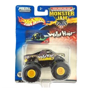 Hot Wheels Monster Jam Monster Truck WILD HAIR #26 Die Cast Metal Purple 1/64